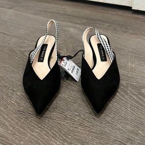 Zara sling backs, kitten heel, Brand new with tags